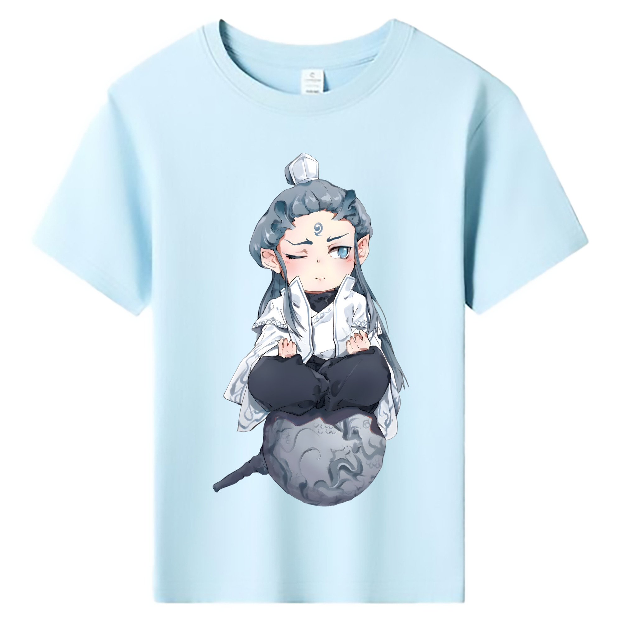 （画像用） Ne Zha 2 ナタ 魔童の大暴れ 綿100％キッズTシャツ（フロントプリント）